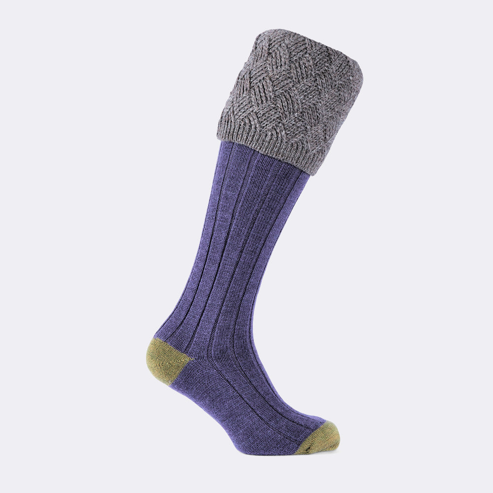Coniston shooting sock in wild heather