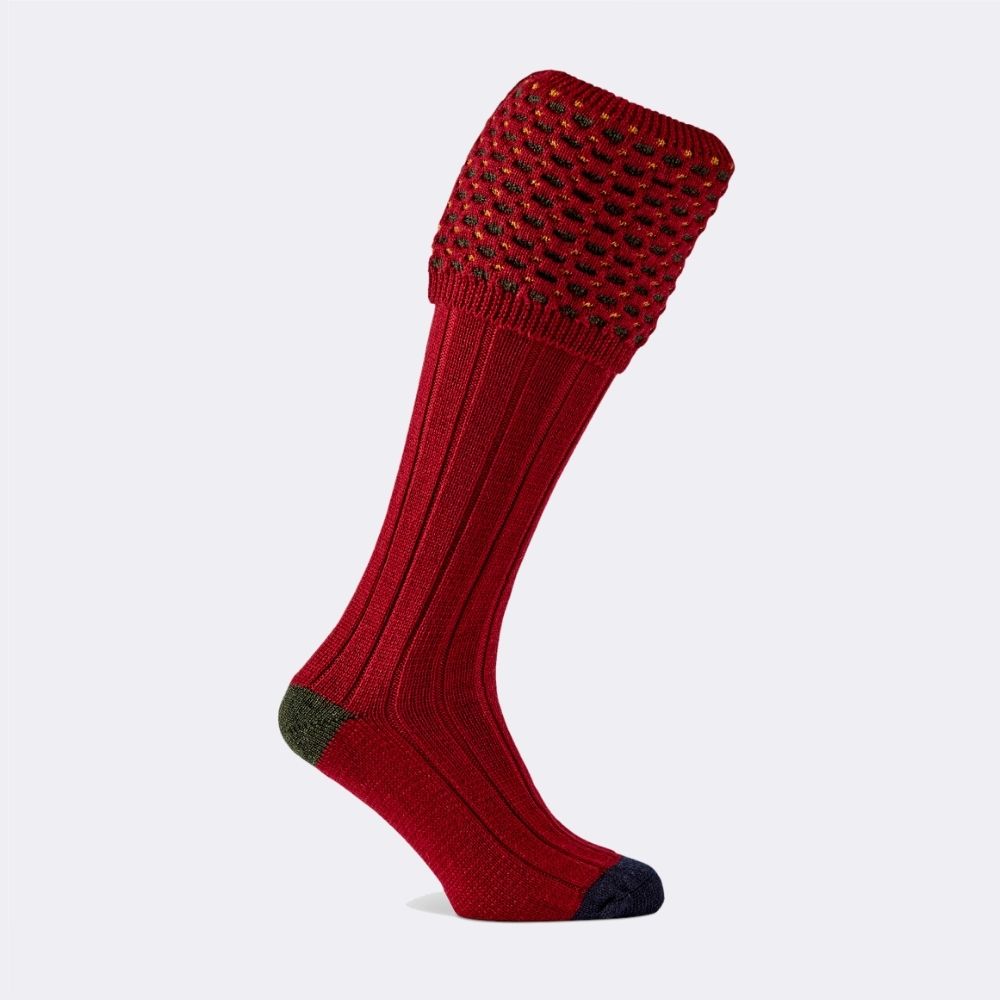 Ambassador shooting sock deep red