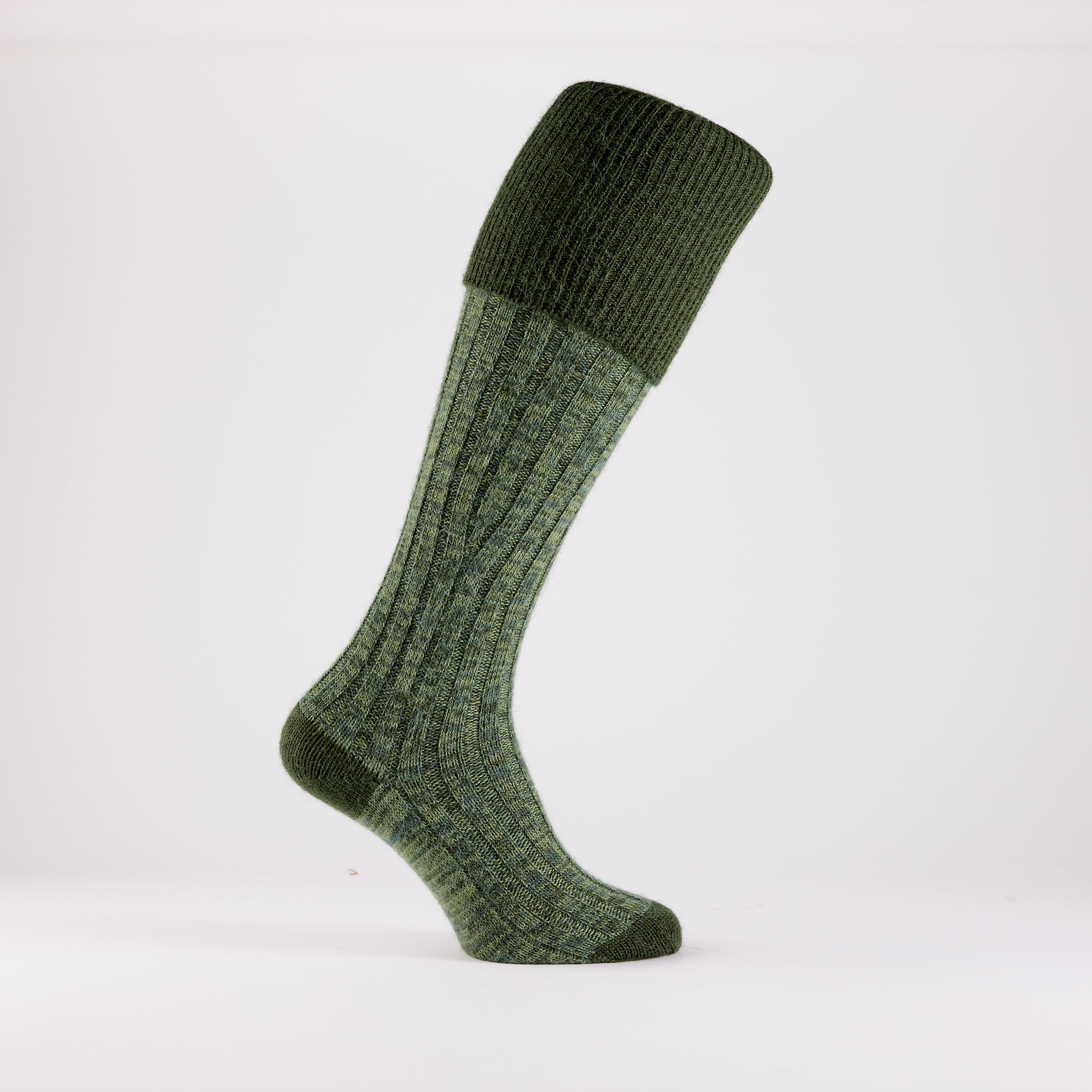 Alpaca moss shooting sock