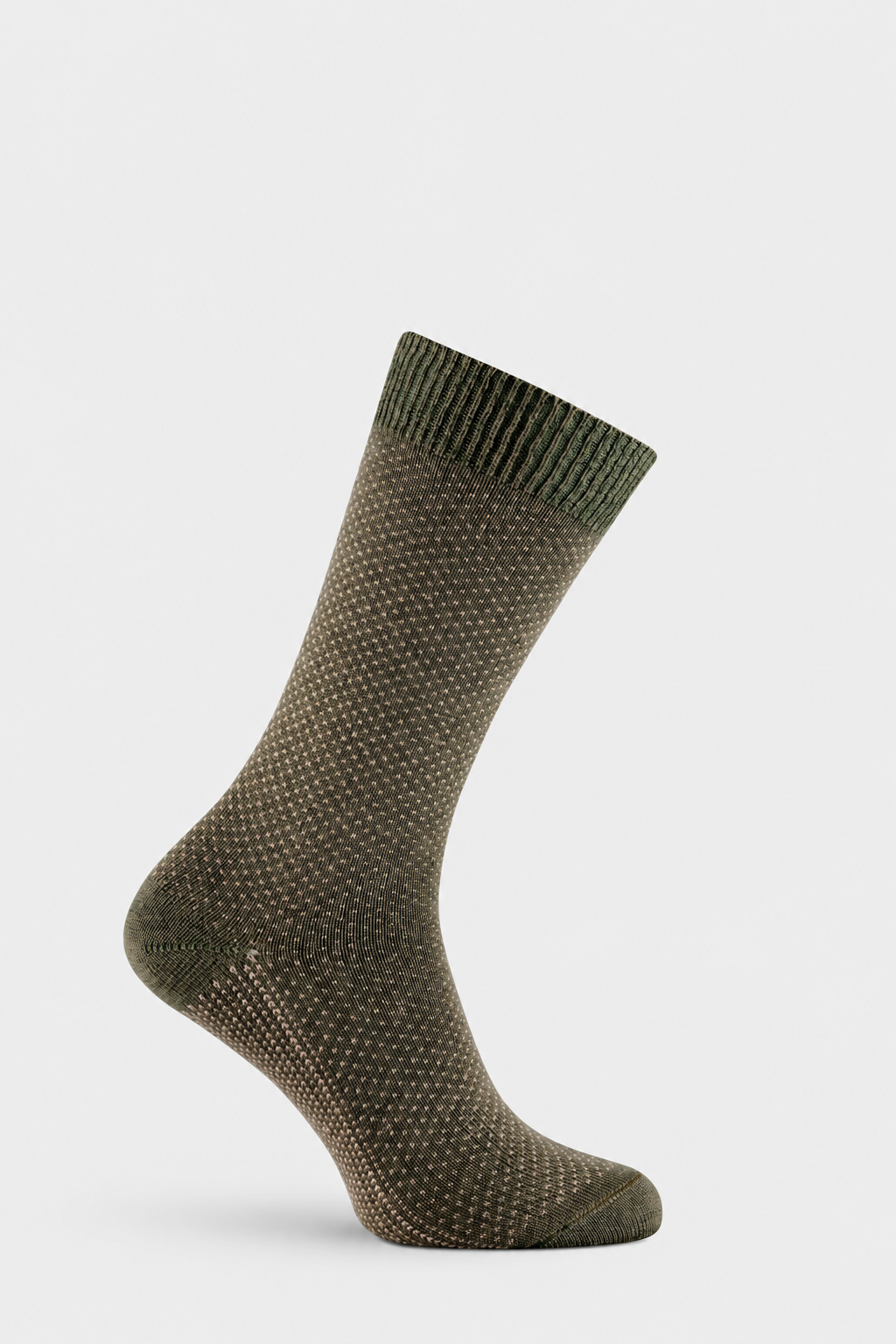 Birdseye Hunter Linley sock with EFEFEF background