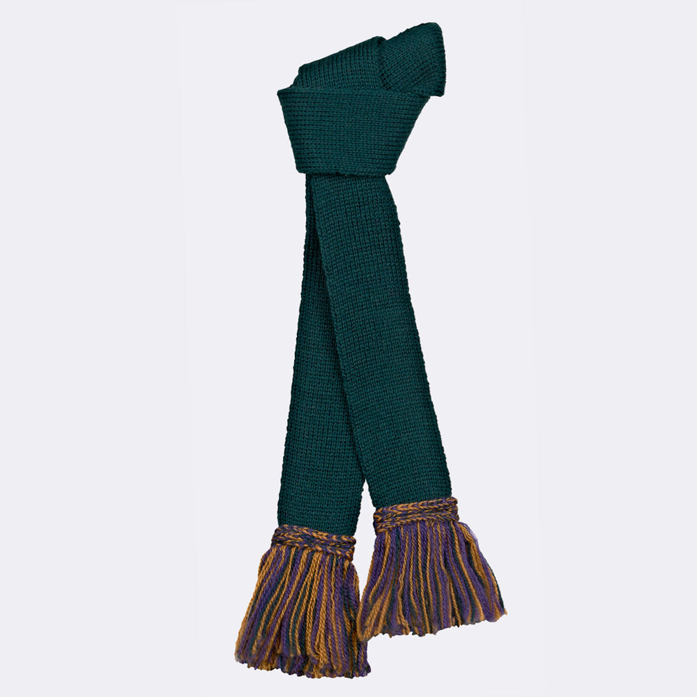 MERINO CONTRAST GARTER | TARTAN GREEN