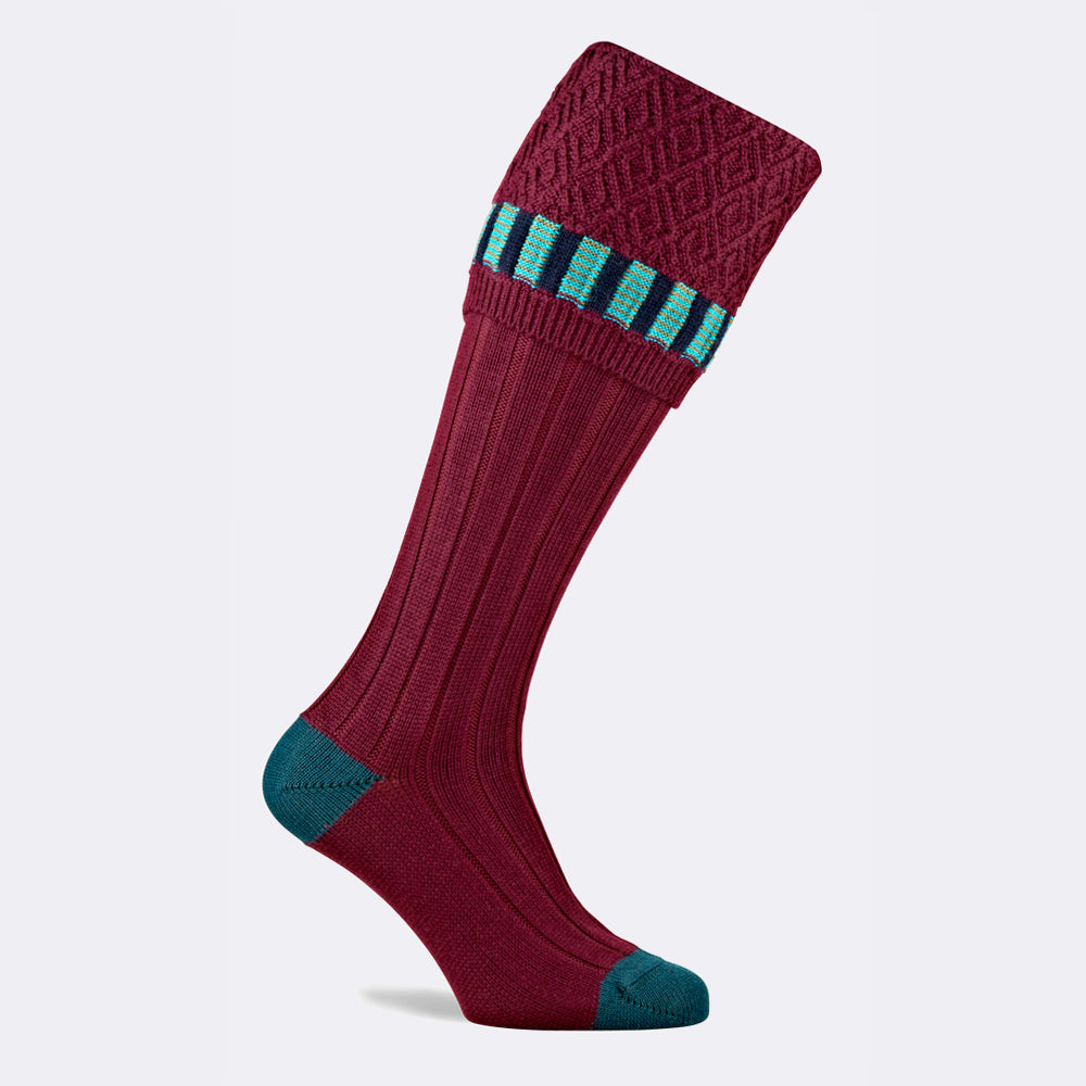 Bristol shooting sock burgundy