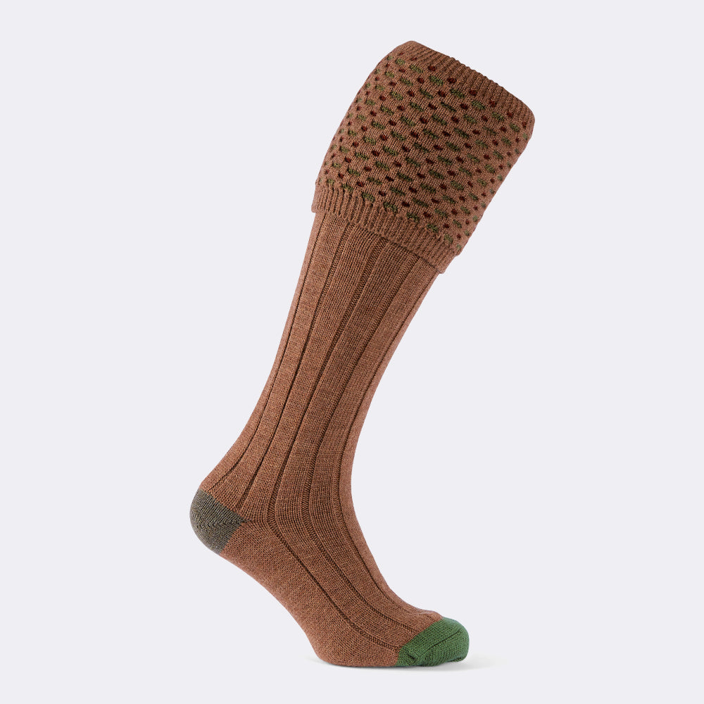 Ambassador shooting sock in cinnamon