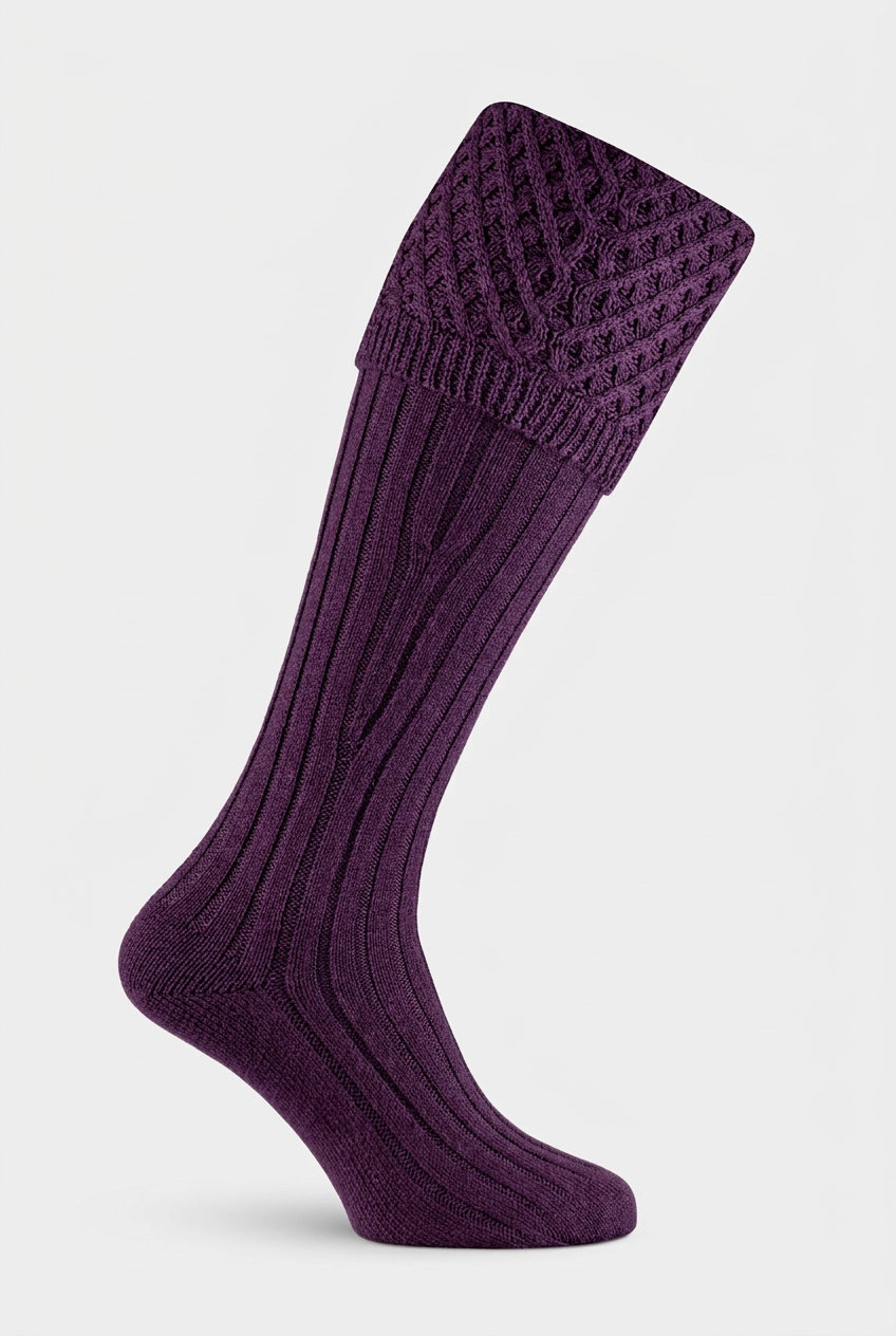 Heather Chelsea shooting sock with a #EFEFEF background