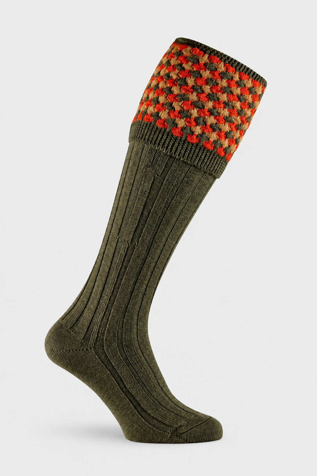 Hunter Earl shooting sock with EFEFEF background