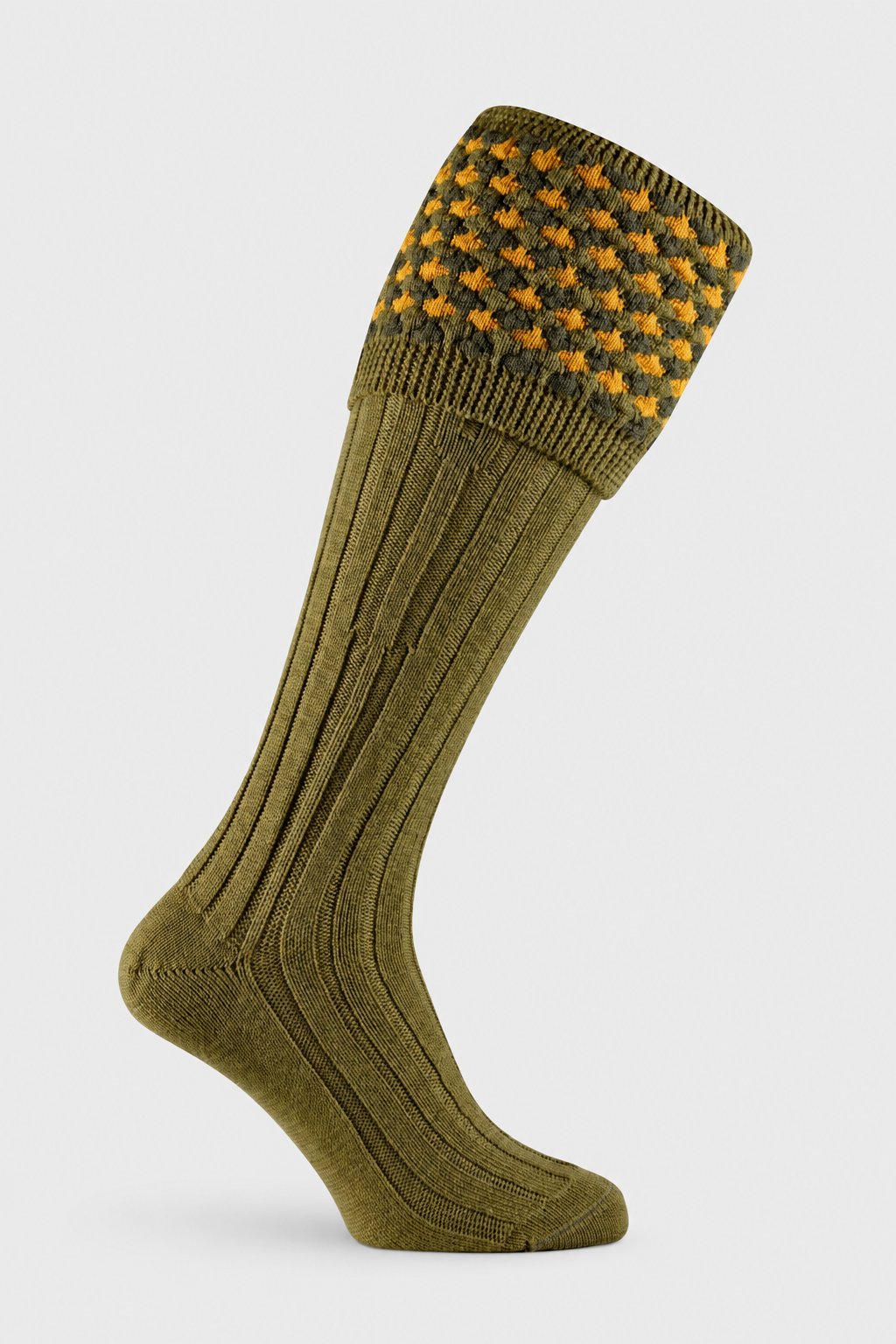 Old Sage Earl shooting sock with EFEFEF background