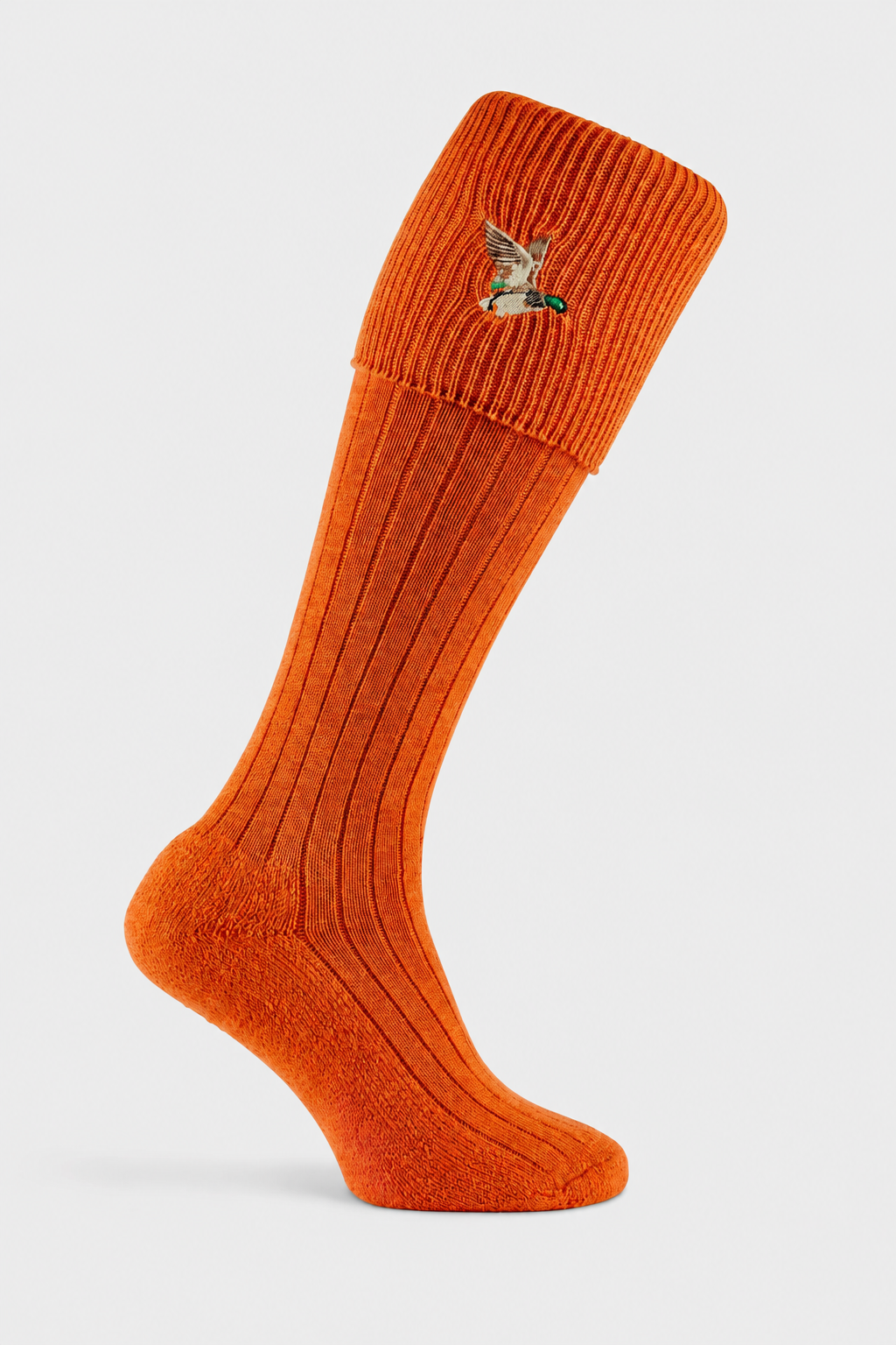 Spice Stalker Duck sock with EFEFEF background