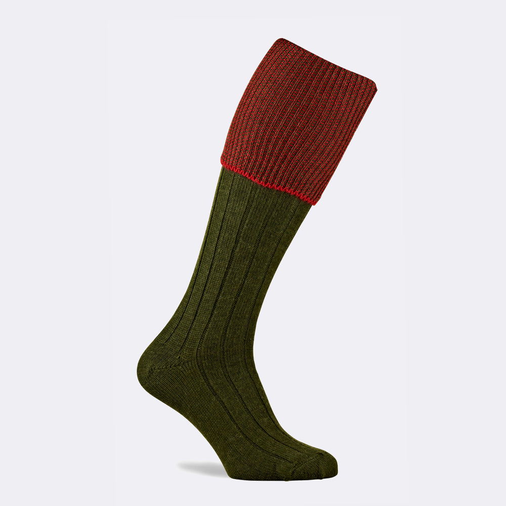 Chiltern shooting sock in olive