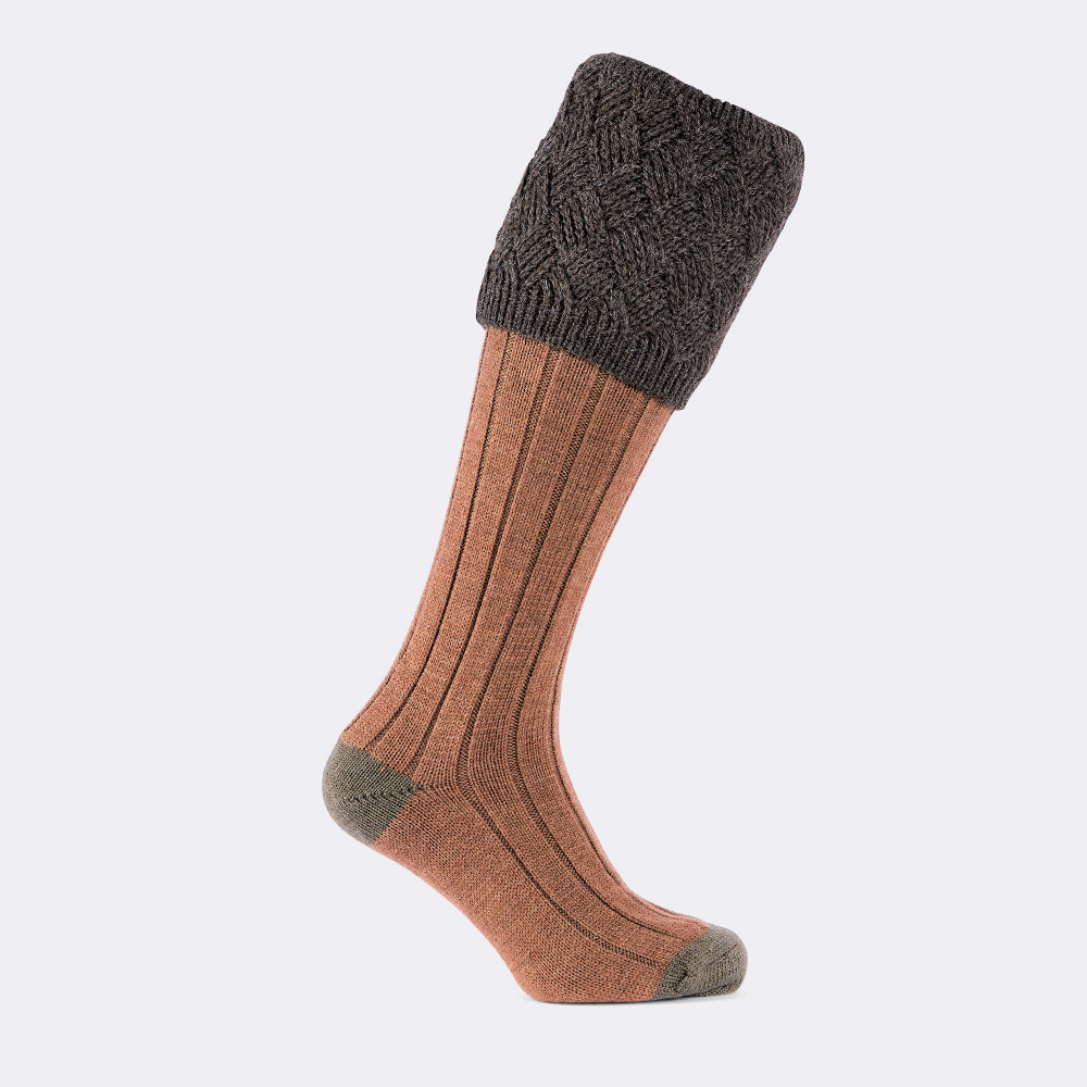 Coniston shooting sock in cinnamon