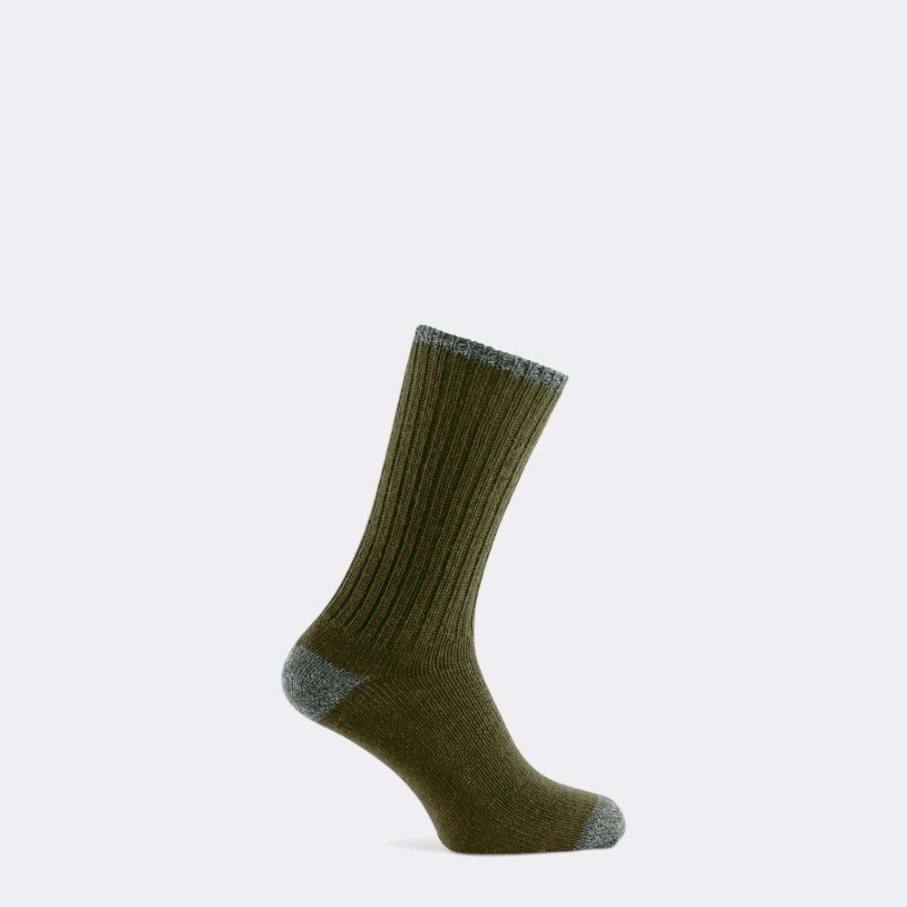 BYRON STIEFEL SOCKE | OLIV / DERBY