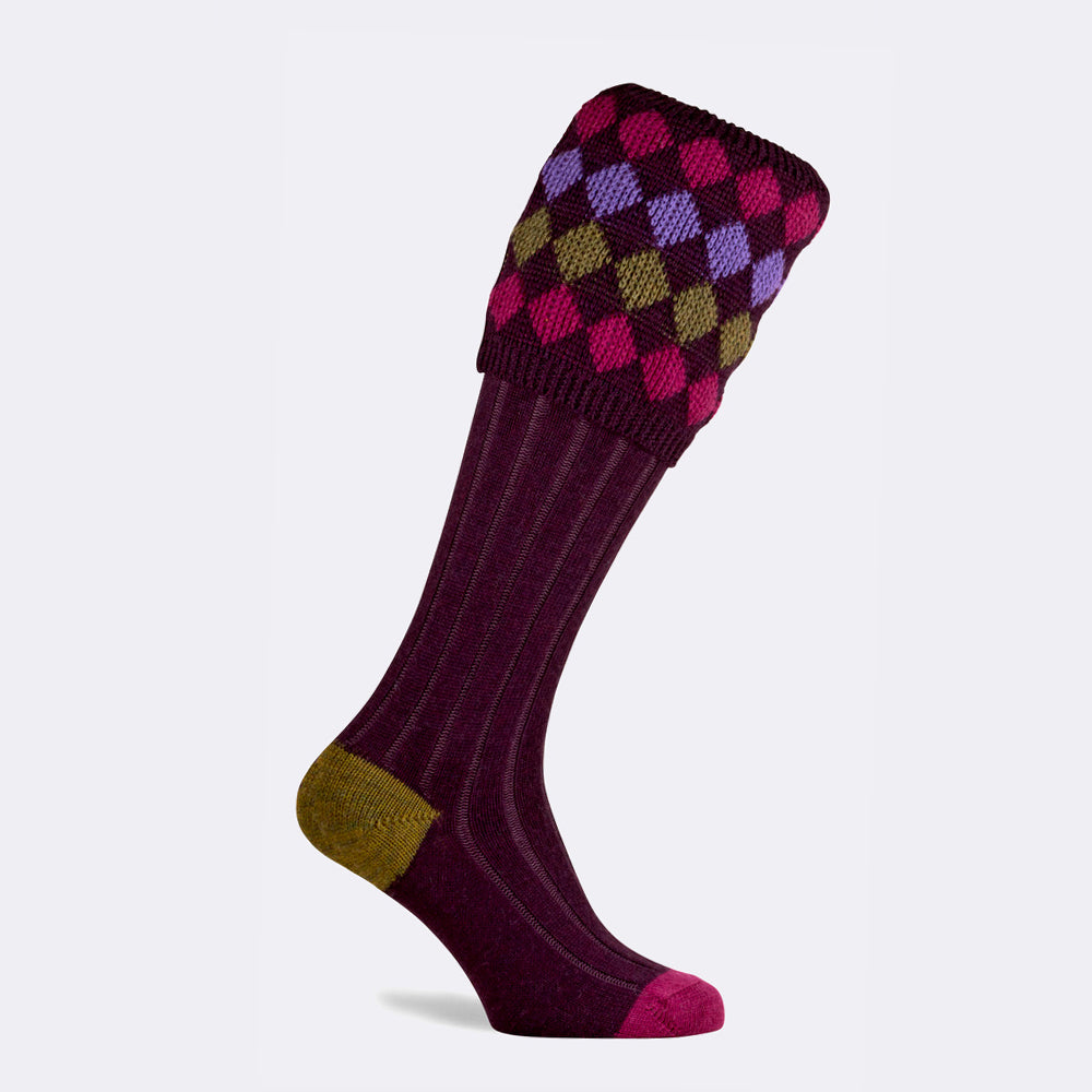 KENDAL LUXE SHOOTING SOCK | PLUM