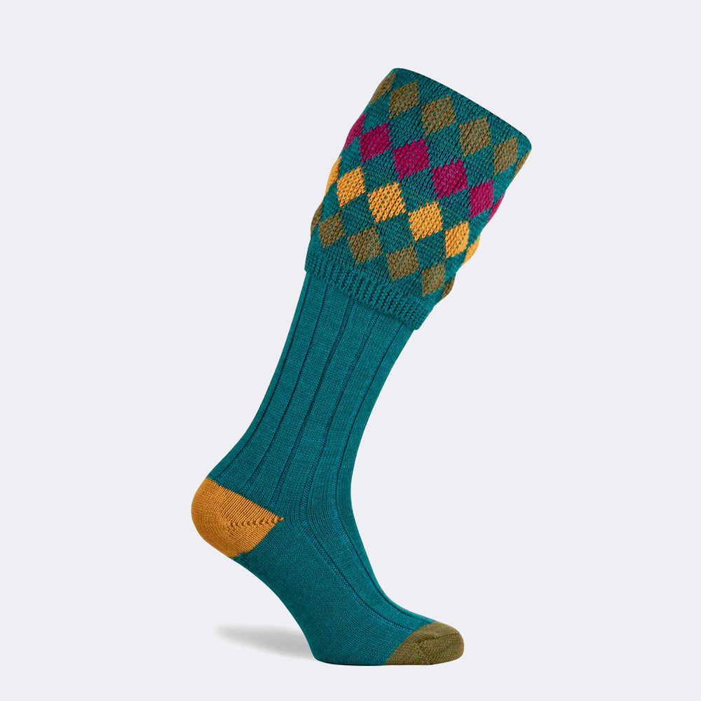 KENDAL LUXE SHOOTING SOCK | TURQUOISE