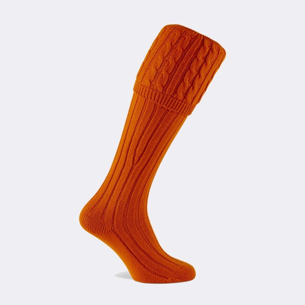 MAYFAIR SHOOTING SOCK | PUMPKIN