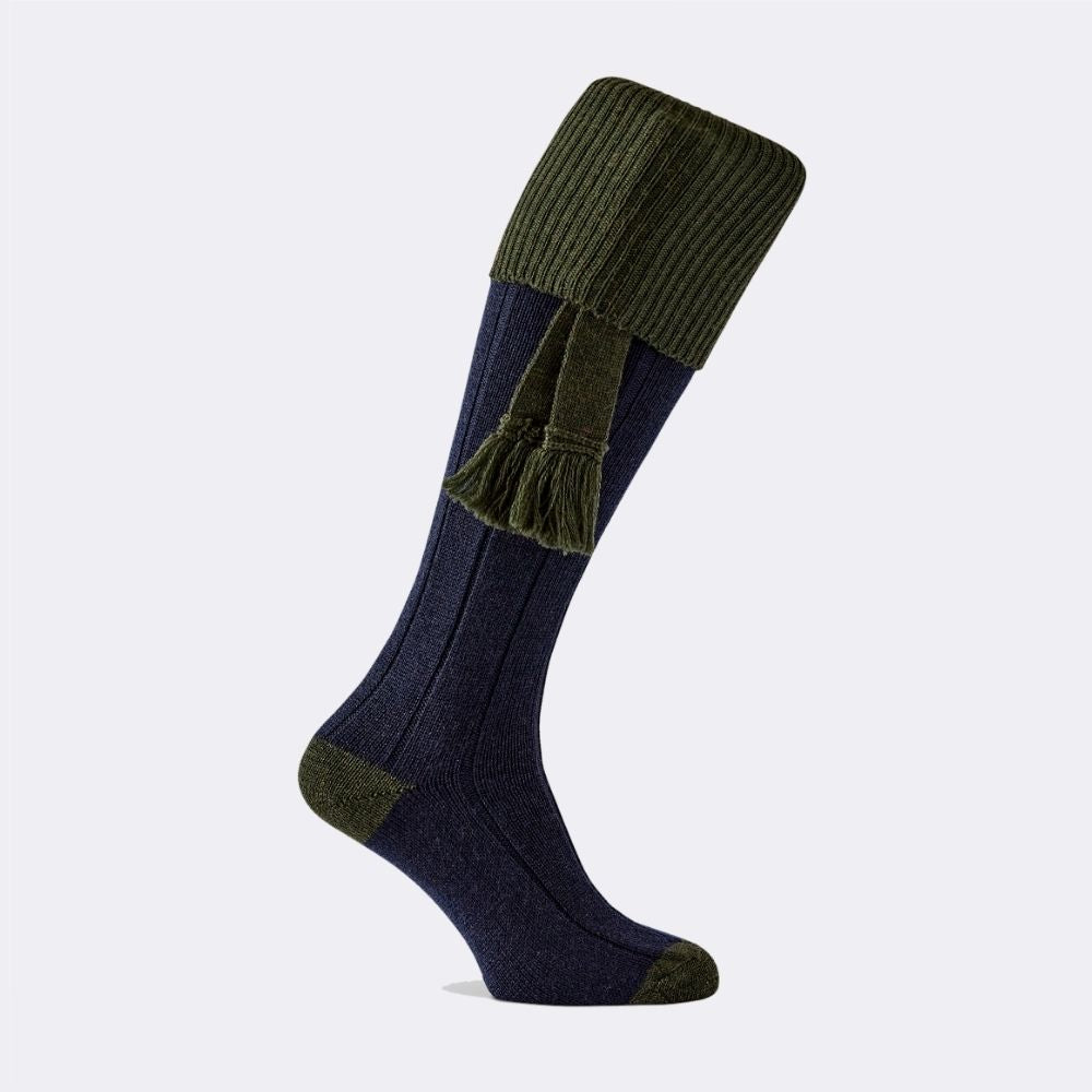 ROYALE SHOOTING SOCK & GARTER SET | NAVY