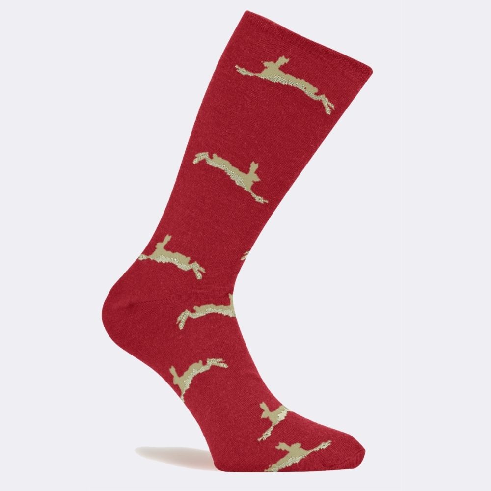 THE HARE SOCK | DEEP RED