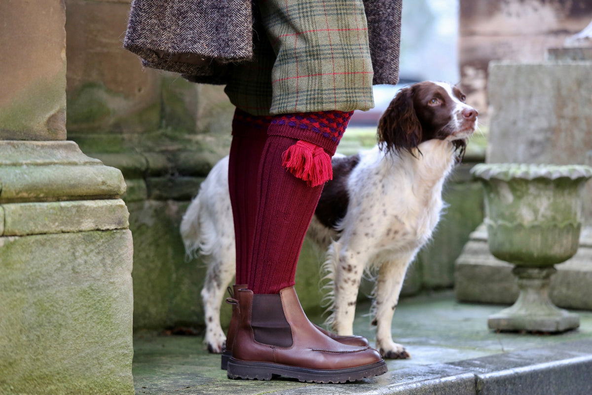 EARL SHOOTING SOCK | BURGUNDY