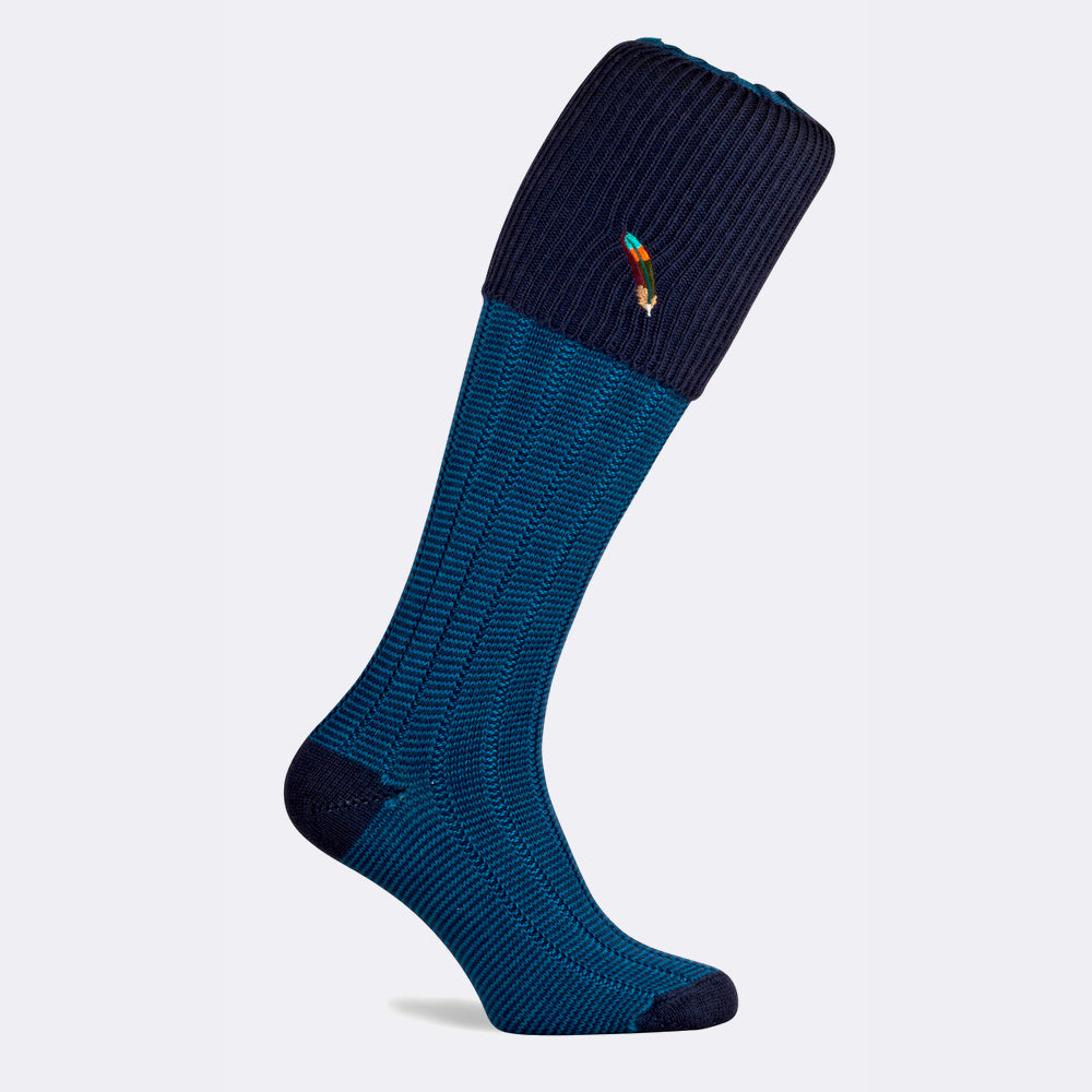 DARTMOOR SHOOTING SOCK | MID NAVY