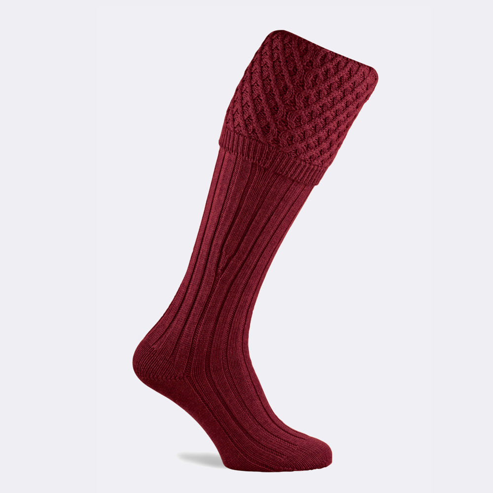 Chelsea shooting sock in burgundy